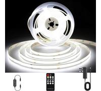 Cob Led Strip Lights Cool White 6500K 5M Flexible, Cuttable And Dimmable