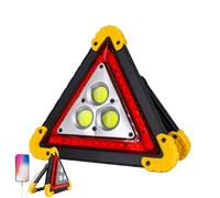 COB Work Light- Warning Light, High-Intensity Floodlight, Road Triangles Rechargeable Triangle Lights | Safety Sign Reflectors Portable with High-Visibility (22x20.5x2cm/8.66x8.07x0.79 Inch