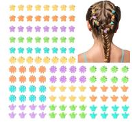 Cobahom 150 Extra Small Claw Clips for Thin Thick Hair, Super Mini Non-Slip 0.43 Inch Hair Clips for Hair Styling, Small Hair Accessories for Women and Girls (Star, Flower, Crown)