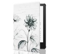 CoBak Case for 6 Inch E-Reader 11th Generation 2024 and 2022, Auto Sleep/Wake, Premium PU Smart Cover for Kindle, Kobo, Boox, Sketch Sunflower