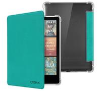 CoBak Case for 7 Inch E-Reader 12th Generation 2024 - All New PU Cover and Clear Soft Silicone Back Cover with Auto Sleep/Wake, Jade