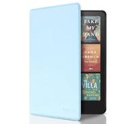 CoBak Case for 7 Inch E-Reader 12th Generation 2024 - PU Leather Smart Cover with Auto Sleep/Wake for Kindle Paperwhite/Kindle Colorsoft/KoBo/Boox, Light Blue