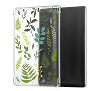 CoBak Clear Case for 6" E-Reader 11th Generation 2024 and 2022 - Ultra Soft Flexible Transparent TPU Skin Bumper Back Cover Reinforced Edge Corners for Kindle, Kobo, Boox, Green Jungle