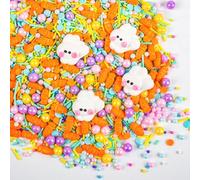 Cobakey Easter Sprinkles for Cookies 4.23 Ounce Carrot Sprinkles for Baking Rabbit Toppers Perfect for Easter Cake Decorations, Baking, Ice Cream, Cookies, Cupcake Topper