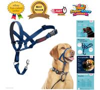 Cobalt Blue Adjustable Dog Headcollar - Anti-Pull Solution for Medium Breeds