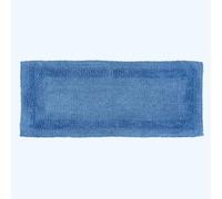 (Cobalt Blue, Bath Mat Runner) Luxury Reversible Cotton Bath Mat