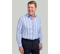 Cobalt Blue Cotton Twill Stripe Shirt Double Two Cobalt 16.5 in