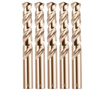 Cobalt Drill Bit Set 14mm - 5pcs, M35 Twist Drill Bits Straight Shank, 14mm High Speed Steel Drill Bits for Drilling in Hard Metal, Stainless Steel, Cast Iron