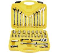 Cobalt Drill Bit Set, 37Pcs Socket Ratchet Wrench Combination Tool Kit for Car Repair Hand Tool Set