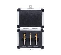 Cobalt Drill Bit Set, High Speed Steel Spot Welding Cutter, M35 HSS Drill Bits for Metal with No Burrs, 3 - Piece Industrial Drill Bit Set for Sheet Metal and Panels, Includes Stor