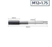Cobalt Extrusion Flat Head Taps for HSS-E High-Speed Steel with Industrial Coating for Stainless Steel and Aluminum, Chip-Free Thread Cutting, Square(M-12)
