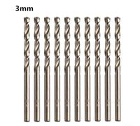 Cobalt HSS Drill Set, 10pcs for Stainless Steel Drilling, M35 Material with 135 Split Point for Tough Jobs (10PCS 3mm)