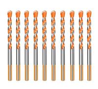 Cobalt Jobber Drill Bit， Pack Of 5 Or 10 pcs 6mm Tungsten Carbide Center Drill Bits(10PCS ORANGE)