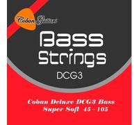 Coban Guitars Bass Strings Deluxe DCG3 2-Pack | Super Soft 4-String Long Scale Bass Strings | 0.45-1.05 Gauges | Premium Playabilit