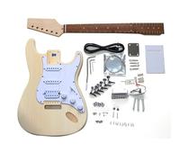 Coban Guitars DIY ST Beginner Guitar Kit | Basswood Body with Laurel Fingerboard | Chrome Hardware & HSS Pickup | Choice of Pickguard (White)