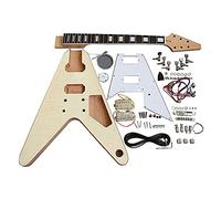 Coban Guitars Electric Guitar DIY Kit FV1W Flamed Maple Chrome White Pick Guard