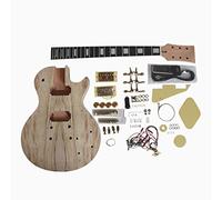 Coban Guitars LP710 DIY Electric Guitar Kit - Set Neck Mahogany Body, Spalted Maple Veneer, Ebony Fingerboard, No Soldering, LP Style, Gold Hardware/Cream.