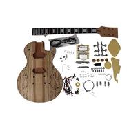 Coban Guitars LP710 Electric Guitar DIY Kit Solid Mahogany Body, Spalted Maple Veneer, Set-In Neck, Ebony Fingerboard, Wedge Trapezoid Inlays, 43mm Bone Nut, Uncut Headstock, High-End Luthier Project