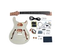 Coban Guitars Semi-Hollow DIY Guitar Kit UK - Build Your Own Electric Guitar with Mahogany Body, Flamed Maple Veneer, PRSH Tremolo, Chrome Hardware, Beginner & Luthier Friendly