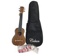 Coban Guitars Ukuleles Soprano Professional Ukulele Koa CGSU-071PL Big Package inc spare strings and strap.