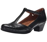 Cobb Hill Women's Angelina Pump, Black Leather, Wide