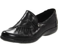 Cobb Hill Women's Paulette Flat Ballet, Black Leather, 8.5 Narrow