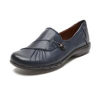 Cobb Hill Women's Paulette Flat, Navy, 8.5 A - Narrow