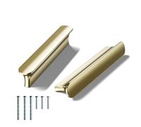 Cobbe 10 Pack T-Shaped Solid Kitchen Cabinet Handles 3-3/4 Inch Hole Center Spacing, Brushed Gold Handles and Pulls for Bathroom Cabinets and Drawers, Cabinet Hardware