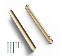 Cobbe Elite 10 Pack Luxurious Brushed Gold Cabinet pulls, 6-5/16 Inch Hole Center, Handles for Kitchen Bathroom Cabinets & Drawers