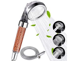Cobbe Filter Shower Head and Hose, Shower Head Set, High Pressure Bathroom Shower Heads, 3 Jet Modes, Large Powerful Flow Rain Showerhead for Dry Skin & Hair