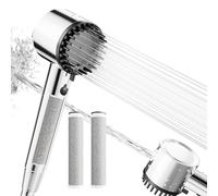 Cobbe Filter Shower Head and Hose with 3 Pack 2.0 Carbon Shower Filter, Hard Water High Pressure Shower Head with 20 Stage Filter, 5 Spray Mode Powerful Built-in Power Wash for Remove Chlorine, Chrome