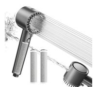 Cobbe Filter Shower Head with 3 Pack 2.0 Carbon Shower Filter, Hard Water High Pressure Shower Head with 20 Stage Filter, 4+1 Spray Mode Powerful Built-in Power Wash for Remove Chlorine, Grey