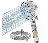 Cobbe Hard Water Filter Shower Head and Hose Set, 6-Spray High Pressure