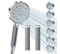 Cobbe Hard Water Filter Shower Head and Hose with 3 Pack 2.0 Carbon Shower Filter, Water Softener Showerhead, 6 Mode High Pressure Shower Heads for 99% of Chlorine Remove