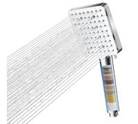 Cobbe Hard Water Filter Shower Head, High Pressure Shower Head with 20 Stage Filter, 6 Spray Modes Square Powerful Showerhead for Residual Chlorine Remove, Chrome