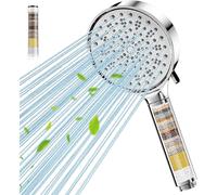 Cobbe Hard Water Filter Shower Head with 6 Spray Modes, High Pressure Water Saving Showerhead with 20-Layer Filtration, Powerful Filtered Shower Head