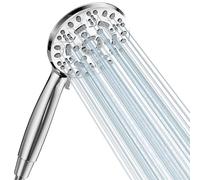Cobbe Shower Head, High Pressure Shower Head with 8 Spray Modes, Universal Bathroom Water Saving Shower Heads, Large Powerful Flow Rain Showerhead for Low Water Pressure, Chrome