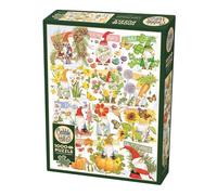 Cobble Hill 1000 Piece Puzzle - A Happy Gnome Life - Sample Poster Included