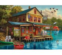 Cobble Hill 1000 Piece Puzzle - Bob's Beer & Bait- Sample Poster Included