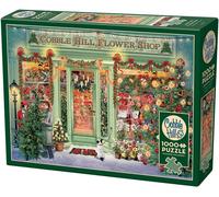 Cobble Hill 1000 Piece Puzzle - Christmas Flower Shop - Sample Poster Included,