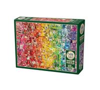 Cobble Hill 1000 Piece Puzzle Colourful Rainbow-Sample Poster Included, Medium, Red