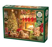 Cobble Hill 1000 Piece Puzzle Cozy Fireplace-Sample Poster Included, Deluxe