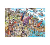 Cobble Hill 1000 Piece Puzzle - DoodleTown: Viking Village - Sample Poster Included
