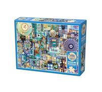 Cobble Hill 1000 Piece Puzzle - Rainbow Collection: Blue - Sample Poster Included