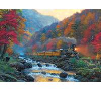 Cobble Hill 1000 Piece Puzzle - Smoky Train - Sample Poster Included