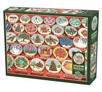 Cobble Hill 1000 Piece Puzzle - Snow Globe Cookies - Sample Poster Included