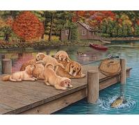 Cobble Hill 275 Piece Easy-Handling Puzzle - Lazy Day on The Dock - Sample Poster Included