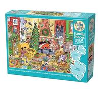 Cobble Hill 350 Piece Puzzle Catching Santa (Family) -Sample Poster Included