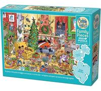 Cobble Hill 350 Piece Puzzle Catching Santa (Family) -Sample Poster Included
