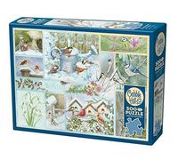 Cobble Hill 500 Piece Puzzle -Garden Birds in Winter - Sample Poster Included